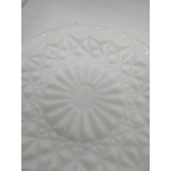 Westmoreland Milk Glass Bowl With Hand-Painted Floral Design & Sawtooth Edge - Picture 4 of 7